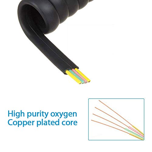 SHONCO Phone Cord Landline, 2 Pack 4M 13Ft Telephone Cord,Phone Cord,Phone Cords for landline with Standard RJ9 4P4C Plugs,Black - Image 5