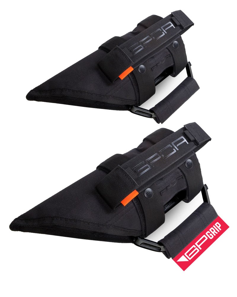 GPCA Metal Grab Handles for Jeep Wrangler 4xe, JL, JT, JK, Sport, Sahara, Rubicon and Gladiator 4DR/2DR 2007-2023 GP Grip PRO by GPCA, Foldable Patented, 2 Packs, Jet Black - Image 1