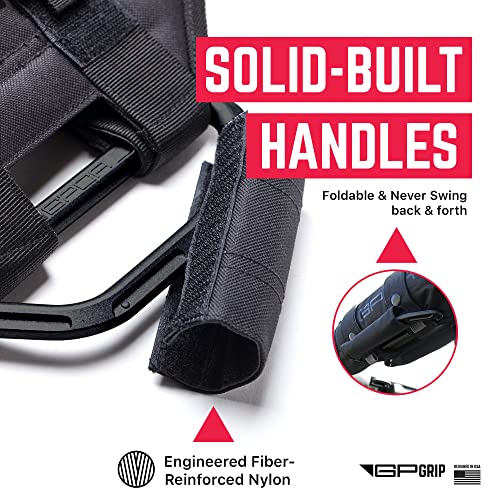 GPCA Metal Grab Handles for Jeep Wrangler 4xe, JL, JT, JK, Sport, Sahara, Rubicon and Gladiator 4DR/2DR 2007-2023 GP Grip PRO by GPCA, Foldable Patented, 2 Packs, Jet Black - Image 5