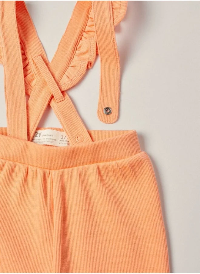 زيبي Trousers with Removable Straps for Newborns, Orange