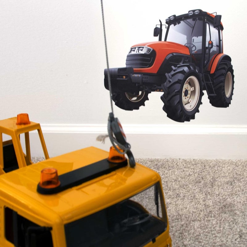 StikArt Red Agricultural Farm Tractor Wall Decal (12-inches H by 11 inches W) - Image 3