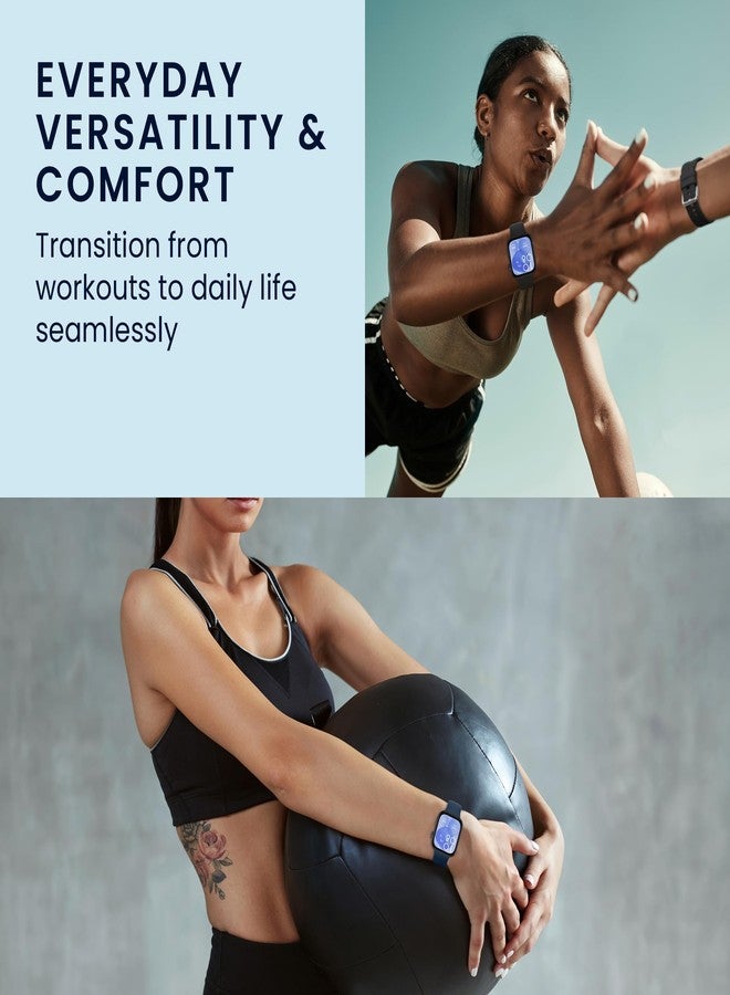 kwmobile Straps Compatible with Amazfit Active Edge (A2212) Straps - 2x Replacement Silicone Watch Bands - Black - Image 5