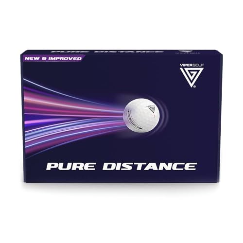 Viper Golf VIPERGOLF Pure Distance Golf Balls - White (Pack of 12) - Image 1