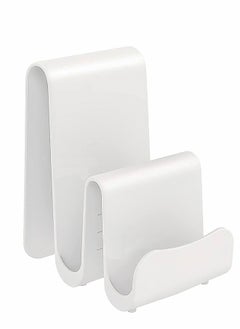 E COMMERCE  BAG Lid Holder Kitchen Pot Lid Organizer Stand, White, 14.3 cm Height, 3-Tier Storage Rack  - Image 1
