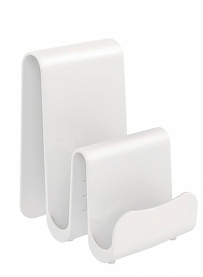 E COMMERCE  BAG Lid Holder Kitchen Pot Lid Organizer Stand, White Kitchen Organizer Kitchen Counter Top Pot Lid Holder Easy To Wash Portable Lid Rack - Image 2