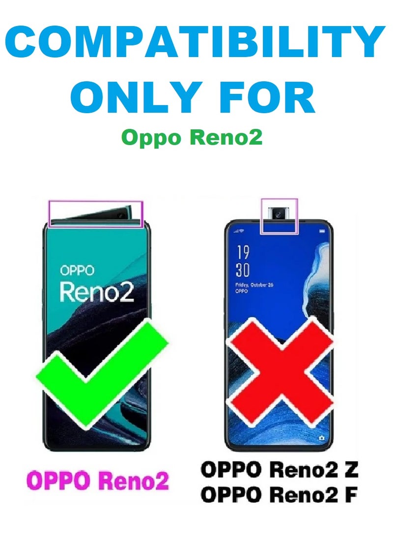 Super 2 Pieces  Tempered Glass Screen Protector Clear Designed For Oppo Reno2 Full Screen Coverage And Bubble Free - Image 3