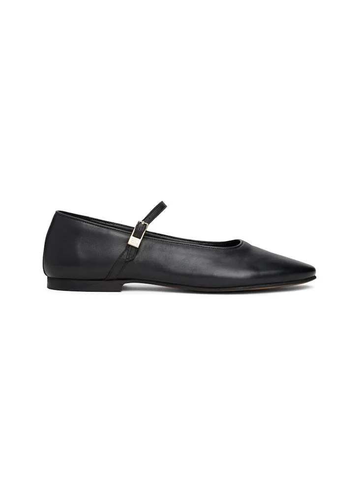 تومي هيلفيغر Leather Mary Jane Ballerinas