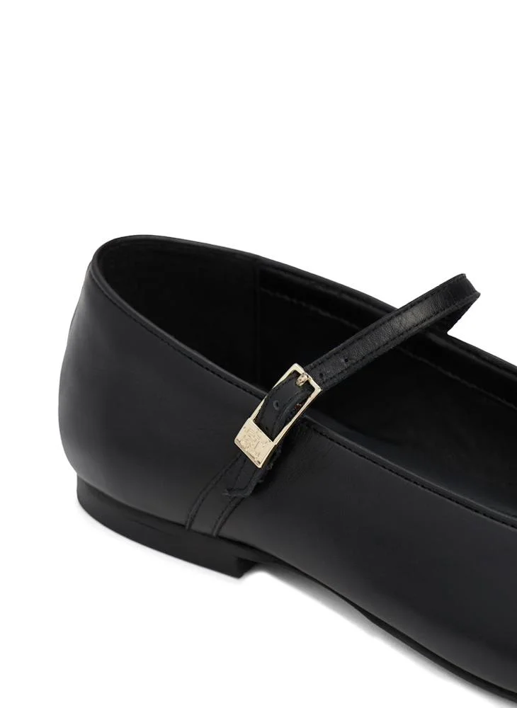 تومي هيلفيغر Leather Mary Jane Ballerinas