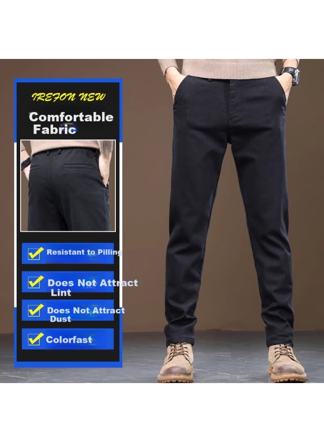 Playboy Men's Autumn Winter Casual Pants New Loose Straight Slim Fit Business Trendy Versatile Trousers - Image 5