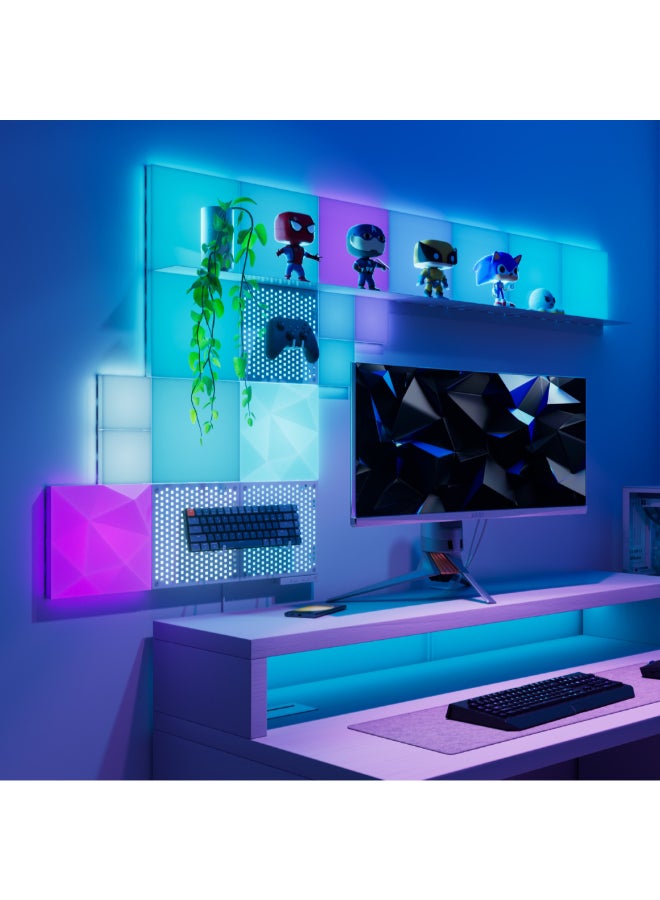 Nanoleaf مجموعة إضافية من مربعات الكتل الملموسة | نظام لوحة LED ذكي WiFi، 16M+ ألوان، طاقة منخفضة، للاعبين، المدونين، المؤثرين، الترفيه، غرفة المعيشة للألعاب - عبوة 2 - Image 5