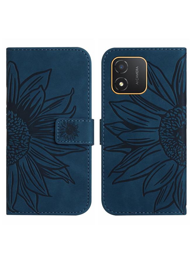 اس-توب جراب هاتف Honor X5 4G من الجلد المنقوش بنقشة زهرة الشمس مع حبل تعليق - Image 2