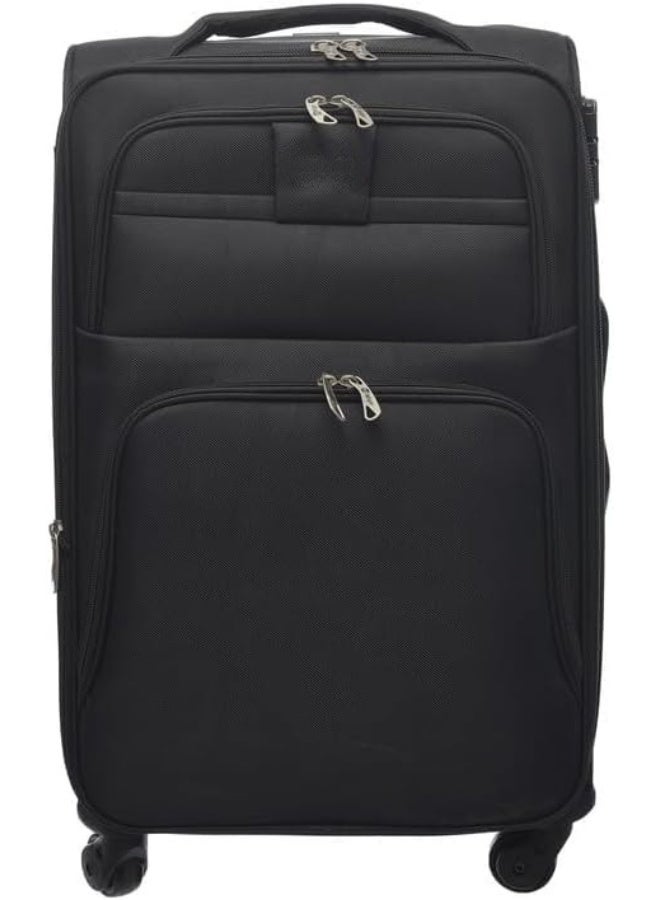 Large Travel Trolley Bag with Wheels – 32 Inch Suitcase, Black - Image 1