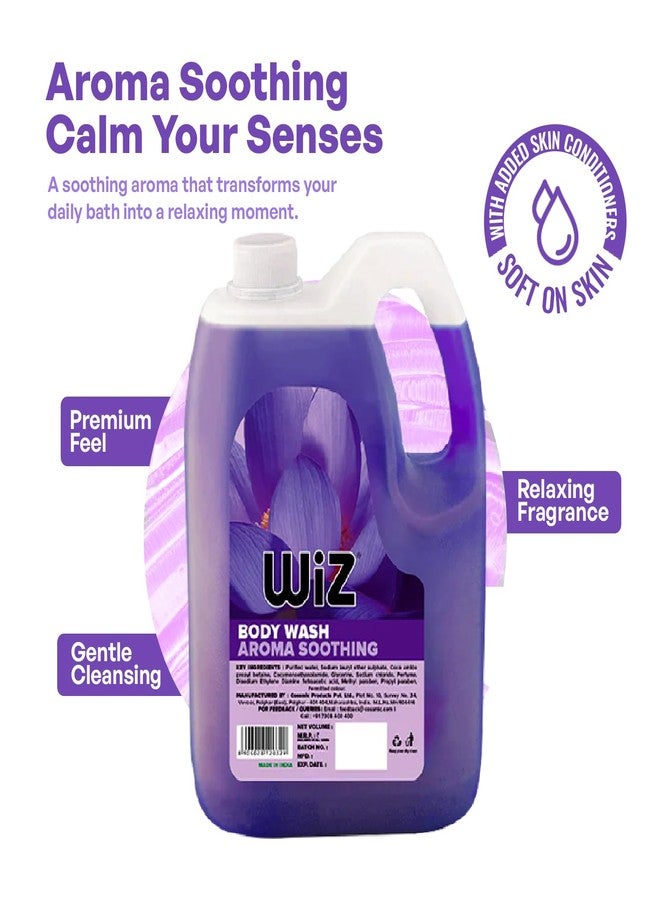 Wiz Aroma Soothing Body Wash 5L Refill Can | Refreshing & Moisturizing Shower Gel | Gentle Daily Body Cleanser for All Skin Types | Long-Lasting Fresh Fragrance | Soothing Aroma Bath Wash - Image 1