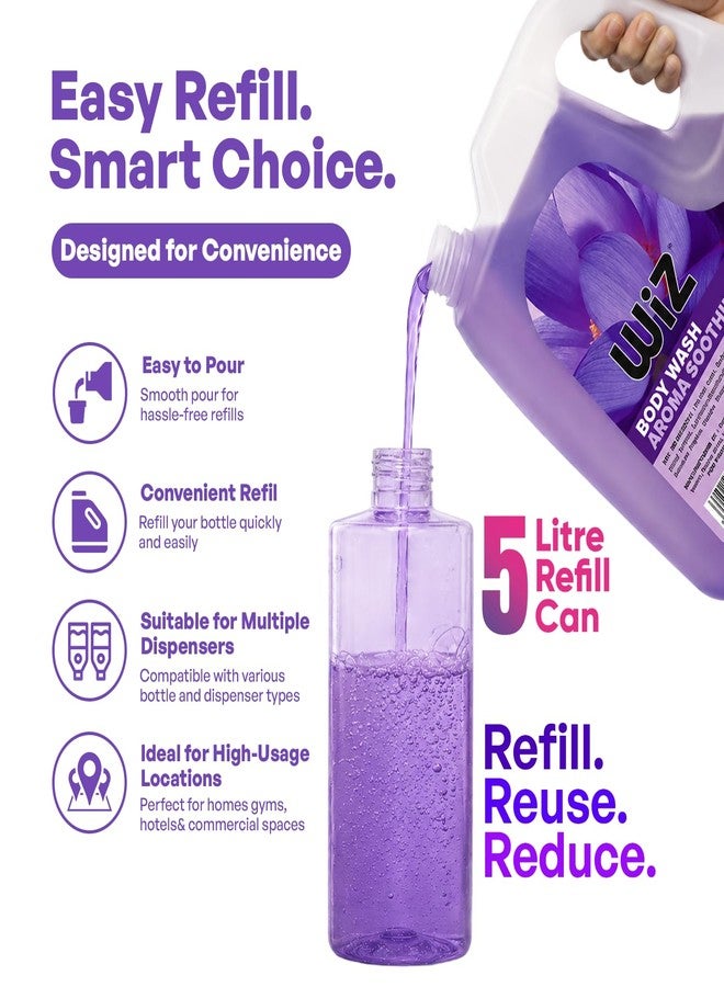 Wiz Aroma Soothing Body Wash 5L Refill Can | Refreshing & Moisturizing Shower Gel | Gentle Daily Body Cleanser for All Skin Types | Long-Lasting Fresh Fragrance | Soothing Aroma Bath Wash - Image 4