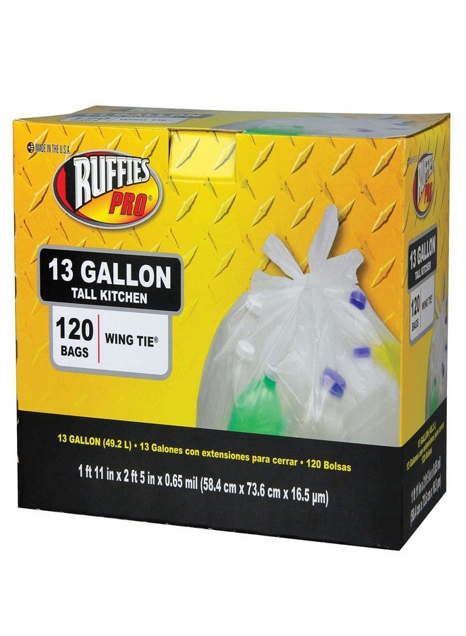 Berry Plastics Ruffies Pro 13 gal. Tall Kitchen Bags Wing Ties 120 pk - Image 2