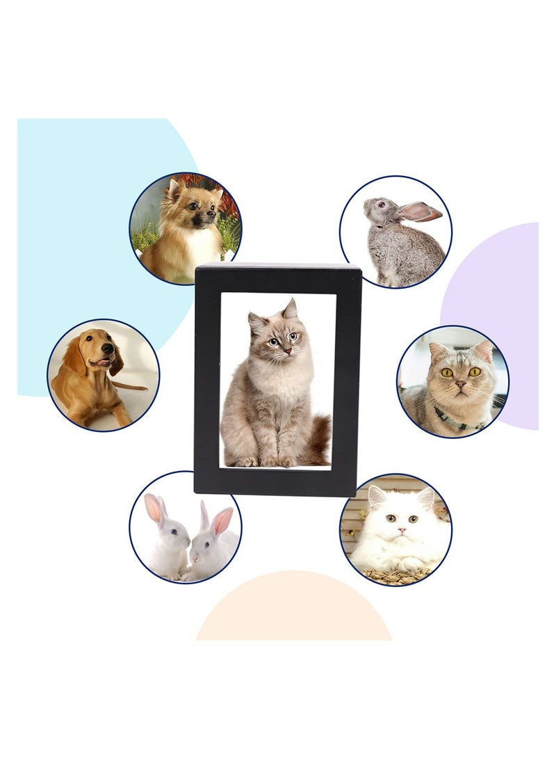 SYOSI Wood Pet Cremation Urn, Pet Urns for Dogs Cats Small Animals Ashes, Funeral Burial Urns with Photo Frame, Dog Urn Keepsake Box, Loss Pet Memorial Remembrance Gift (Black)  - Image 4