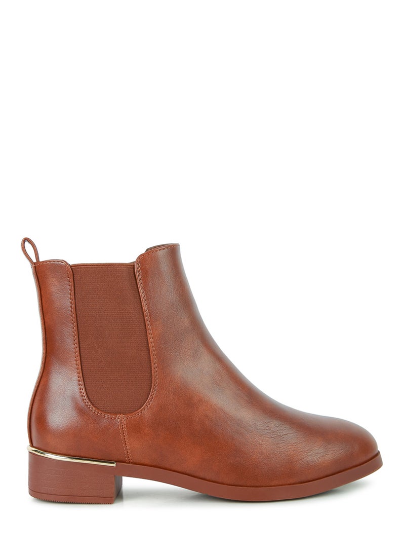 London Rag Brown Winter Basic Ankle Boot - Image 1