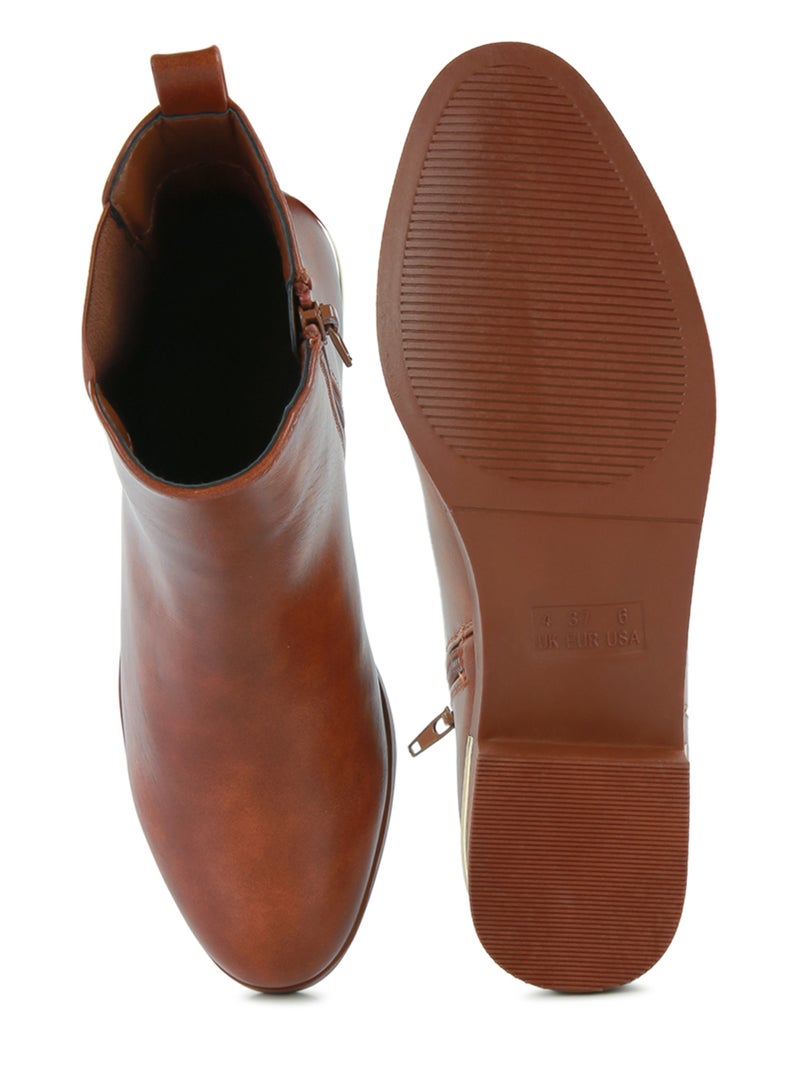 London Rag Brown Winter Basic Ankle Boot - Image 4