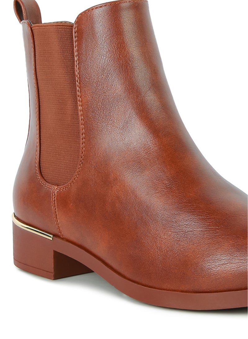 London Rag Brown Winter Basic Ankle Boot - Image 5
