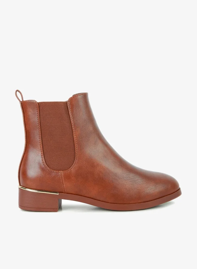 Tan Winter Basic Ankle Boot