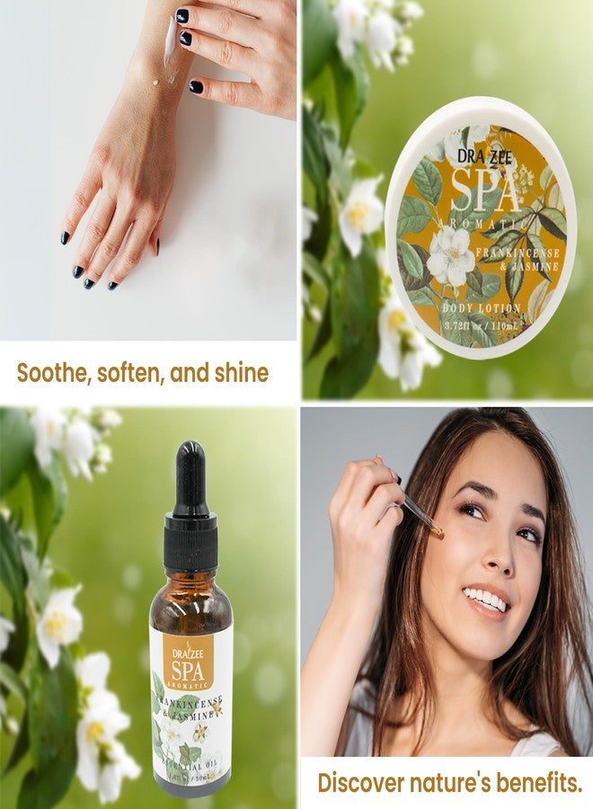 Draizee Luxury Spa Gifts for Women - 9 Pcs Frankincense & Jasmine Scented Bath and Body Spa Set-Self Care Package, Present for Mom-Bath Basket-Body Care Set for Her - Image 2