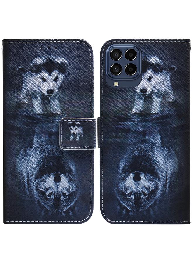 S-TOP Case For Samsung Galaxy M33 5G Coloured Drawing Leather Phone Case - Image 1