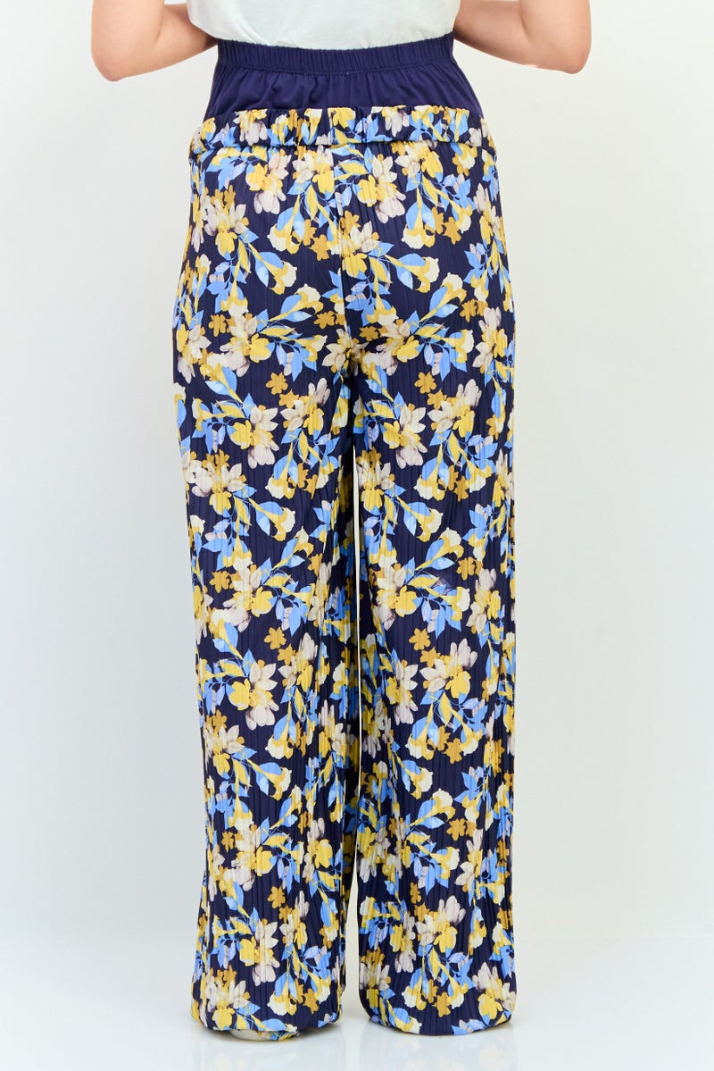 Anna Field Women Regular Fit Floral Print Palazzo Pants, Multicolor - Image 3