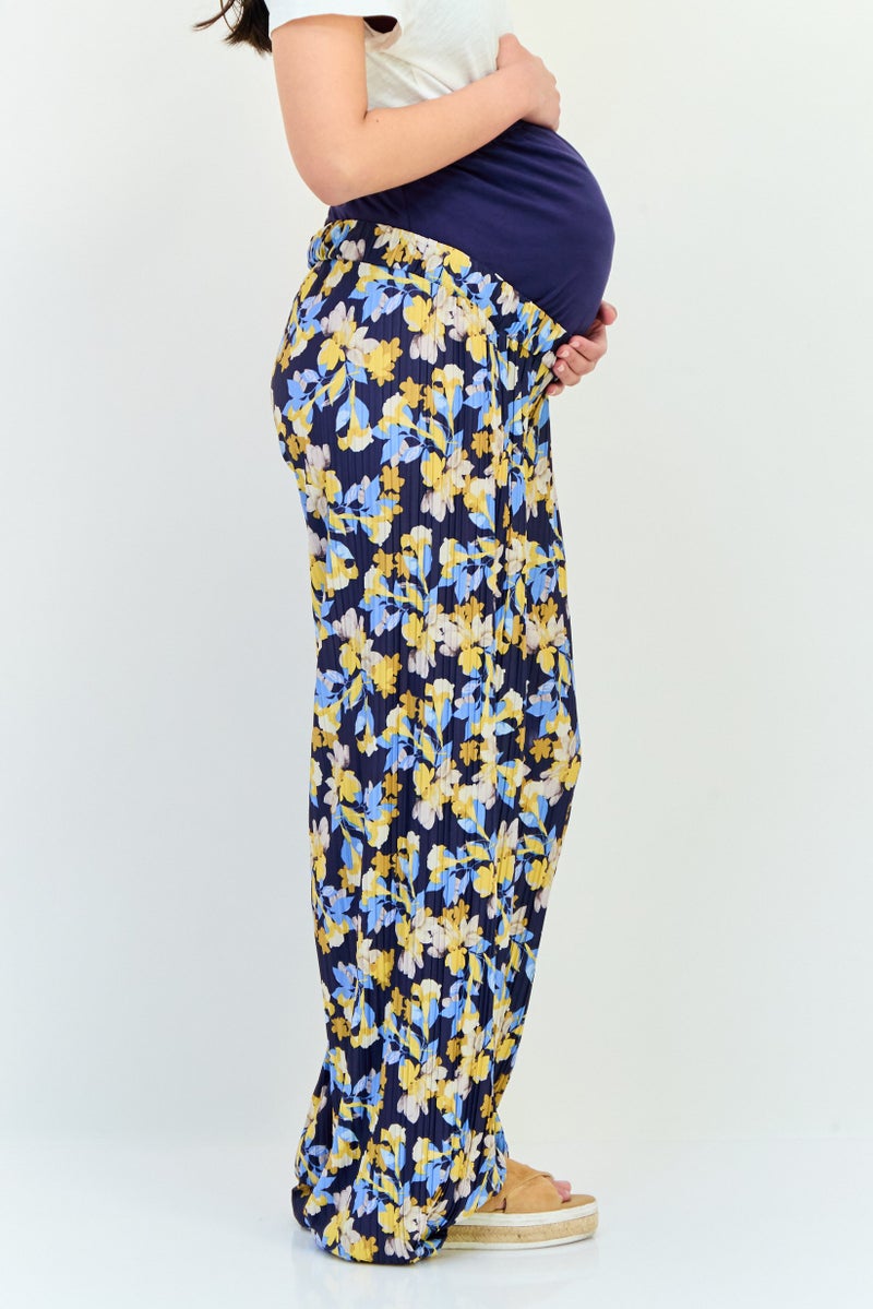 Anna Field Women Regular Fit Floral Print Palazzo Pants, Multicolor - Image 2