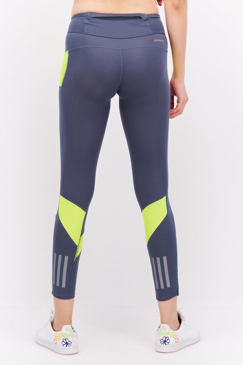 Adidas ملابس رياضية نسائية مناسبة للجري طويلة ضيقة، زرقاء - Image 3