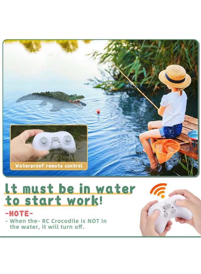 GearRoot Remote Control Crocodile Toys High Simulation Rc Crocodile Pool Toys For Kids Age 812 Great Gift Rc Boat Alligator Toys For 6+ Year Old Boys And Girls - Image 5