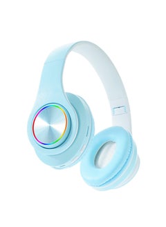 Macaron B395.0 Bluetooth Headset with RGB Lights Blue