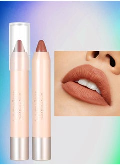 LACHAVA Ultra Matte Lipstick Waterproof and Long Lasting Lip Liner Lip Makeup Matte Finish Hydrating Lipstick Matte Nude Lipstick Lipliner Lip Crayons Moisture Smooth Matte Lipstick Pencils # 02  - Image 1