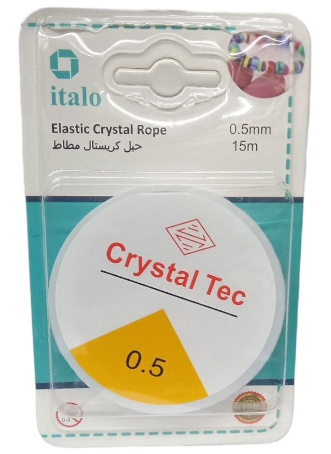 ITALO 15 Meter Reel Jewelry Cord Elastic Bracelet Rope Crystal Beading 0.5 Millimeter  - Image 1