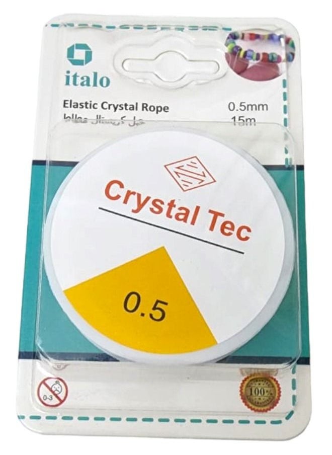 ITALO 15 Meter Reel Jewelry Cord Elastic Bracelet Rope Crystal Beading 0.5 Millimeter  - Image 3
