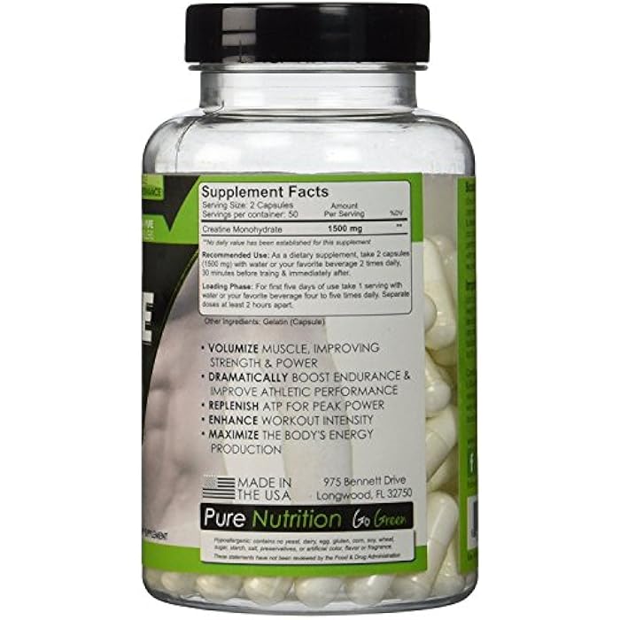 Nutrakey Creatine Monohydrate Capsules, Ultra-micronized Formula for Maximum bioavailability - Image 2