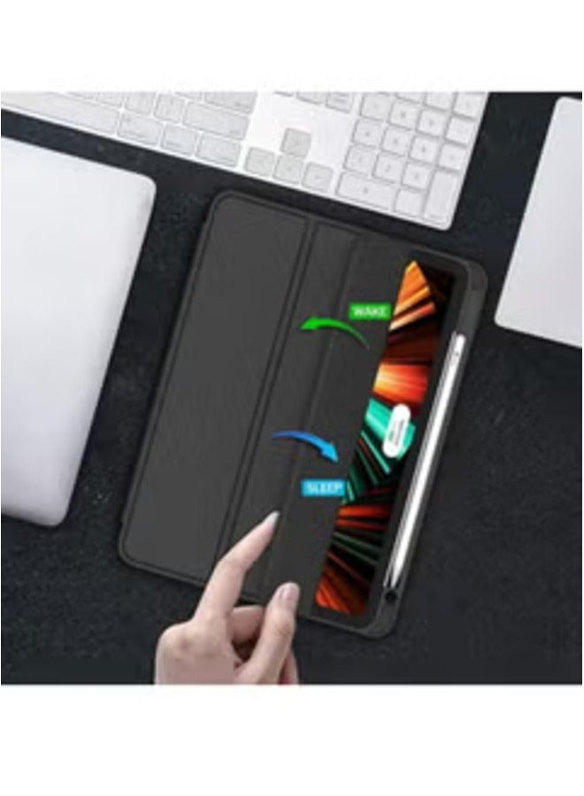 راكسوم غطاء ذكي ثلاثي الطيات باللون الأرجواني لجهاز iPad Air مقاس 13 بوصة (M2) 2024 - تنبيه/سكون تلقائي، وحامل قلم رصاص، وغطاء خلفي ناعم من مادة TPU - Image 5