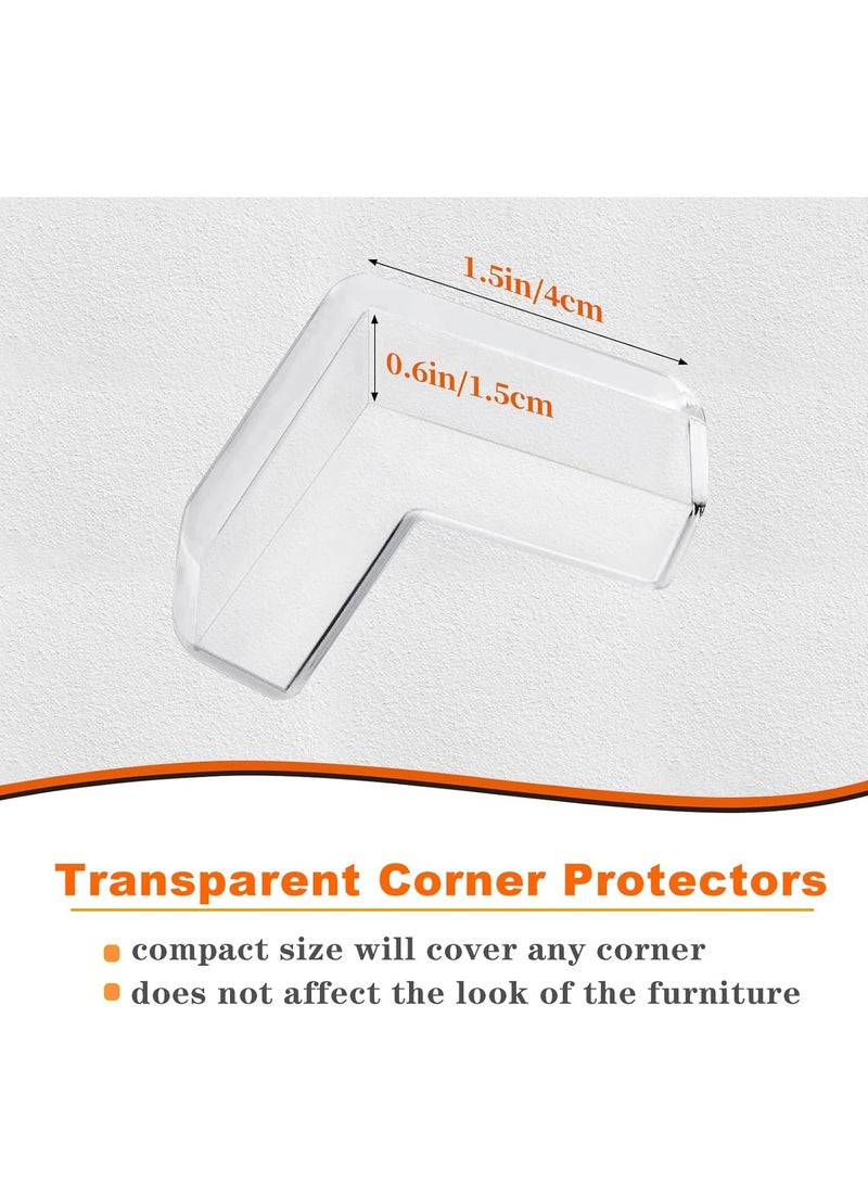 12 زاوية حماية زاوية شفافة آمنة عالية مضادة لاصقة أفضل حماية للرضع لمنع الأطفال من إصابات الرأس طاولة وأثاث وحماية زاوية حادة (شكل L) - Image 4