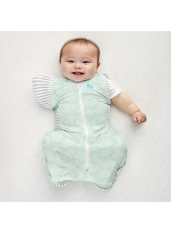 LOVE TO dream حب الحلم حقيبة الانتقال العضوية 1.0 TOG، نقاط سماوية نعناع، كبيرة، 19-24 رطل، أجنحة قابلة للفك ببراءة اختراع، تساعد بلطف على انتقال الطفل بأمان من التغطية إلى الحرية قبل التدحرج. - Image 5