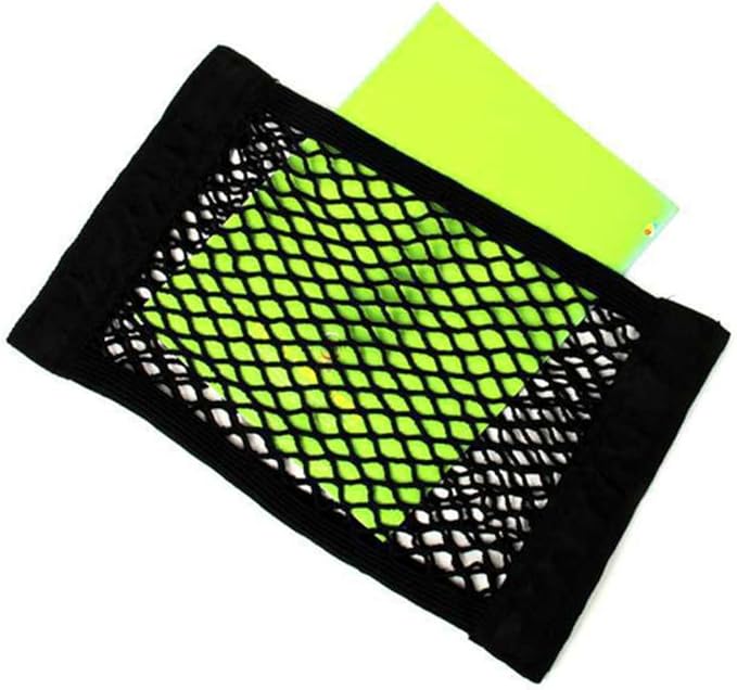 Dual Layer Cargo Organizer Mesh Storage Net For Car Trunk Black 40X25CM - Image 1