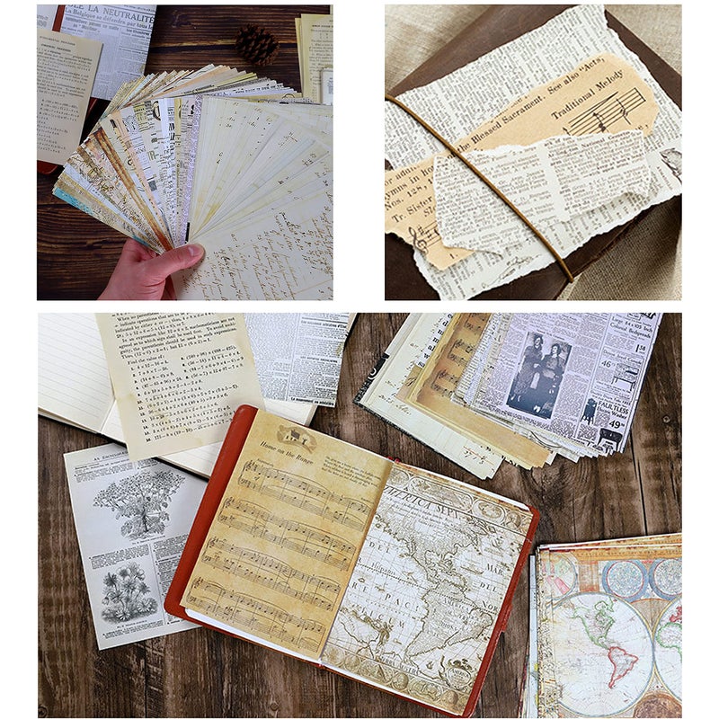 MUMULULU 144 PCS Junk Journal Pages Vintage Kraft Magazine Writing Paper Magazine Trash Newspaper Magazine Vintage Paper Scrapbooks and PaperCuts Decorate DIY Craft Background Paper - Image 4