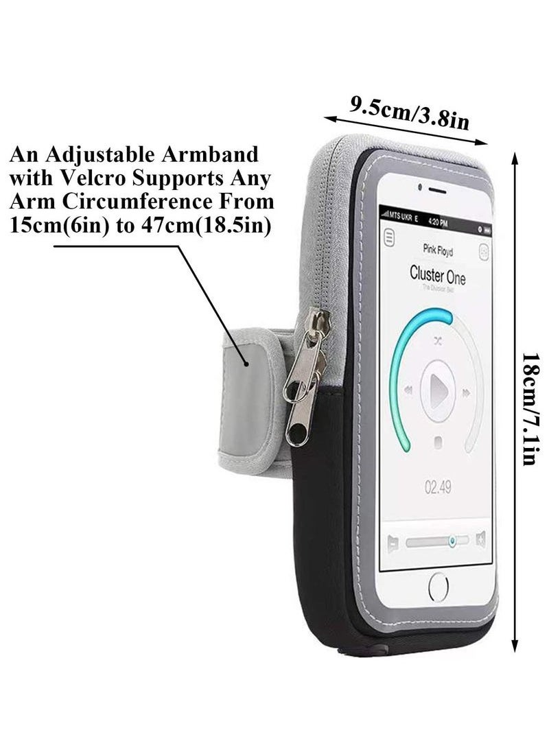 Generic - Running Armband Phone Holder for Running Full Touchscreen Phone Arm Bands for Running Sports Phone Holder with Adjustable Band for iPhone 13 Pro Max 12 11 Xs Xr 8 7 Galaxy S20 S10 S9 S8 - Image 1