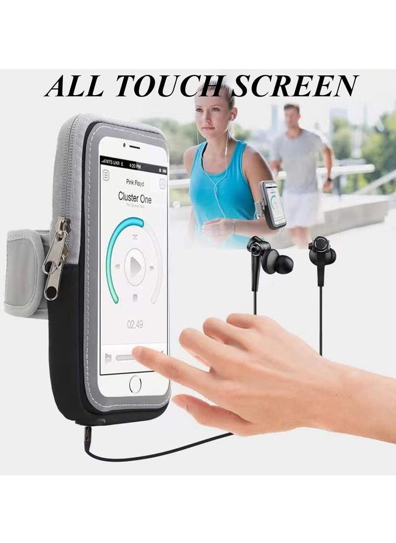 Generic - Running Armband Phone Holder for Running Full Touchscreen Phone Arm Bands for Running Sports Phone Holder with Adjustable Band for iPhone 13 Pro Max 12 11 Xs Xr 8 7 Galaxy S20 S10 S9 S8 - Image 1