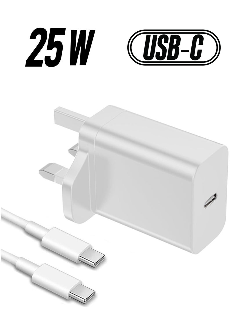 general 25W USB-C Super Fast Charger Adapter for Samsung Galaxy Devices - White - Image 1