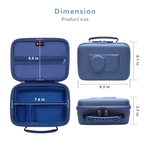 XANAD Hard Case for Sony Alpha ZV-E10 / ZV-1 / ZV-1F / ZV-E10 II/ZV-1 II Vlogging Camera with Vlogger Accessory Kit Tripod (GP-VPT2 BT) and Microphone - Carrying Storage Bag（Blue） - Image 4