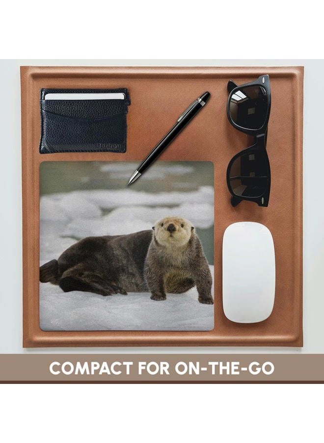 3DROSE Sea Otter, Holgate Glacier, Kenai Fjords, Alaska, USA Mouse Pad, 8" x 8" (mp_141850_1) - Image 4