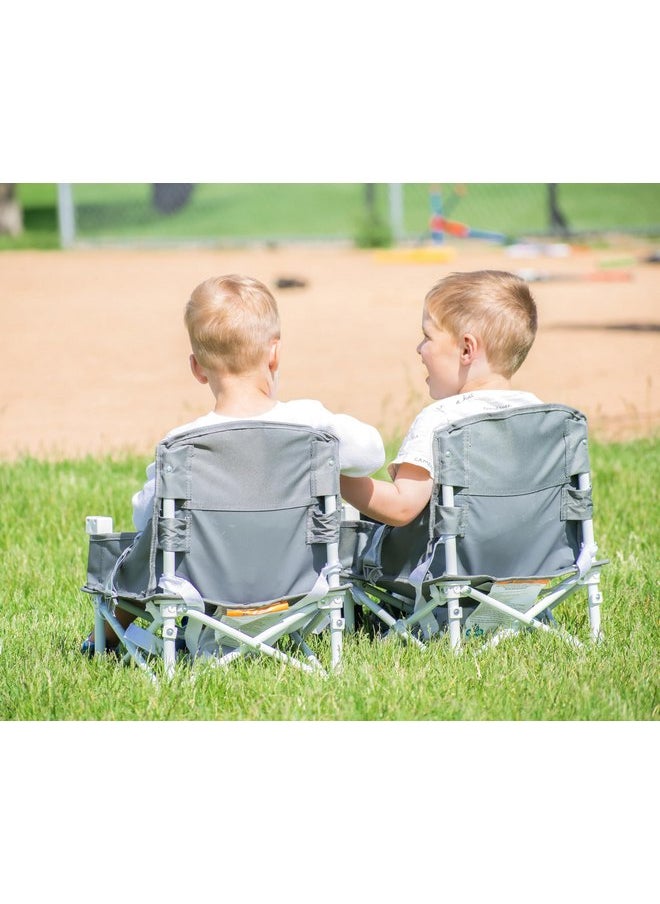 Regalo - Regalo My Chair 2-in-1 Portable Travel Booster Seat & Activity Chair, Bonus Kit Includes, Oversized Removable Tray with Cup Holder, Gray - Image 1