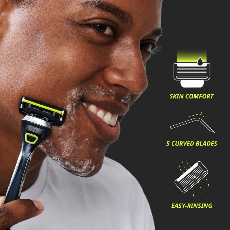 Dorco Pace 5 Pro Razors - Shaving System For Men with Trimmer - 16 Refill Cartridge Set - Image 4