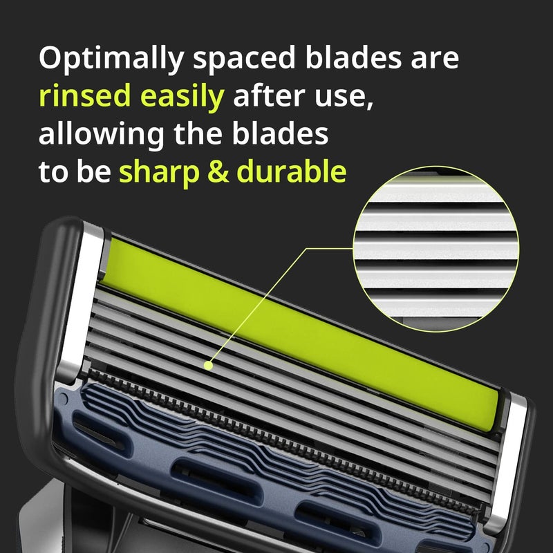 Dorco Pace 5 Pro Razors - Shaving System For Men with Trimmer - 16 Refill Cartridge Set - Image 5