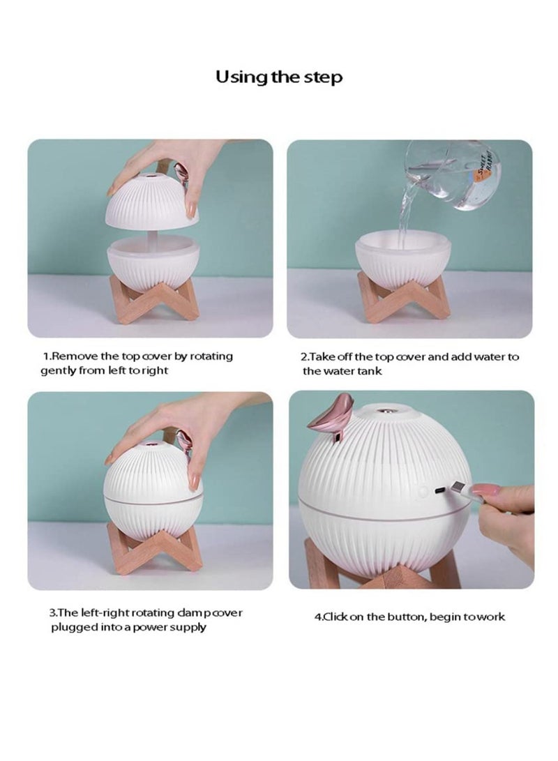 DIGI CORE USB Ultrasonic Air Humidifier Ultrasonic Cool Mist Maker Home Office Atomizer Air Freshener Aroma Diffuser Llavabo Bird 330ml - Image 5