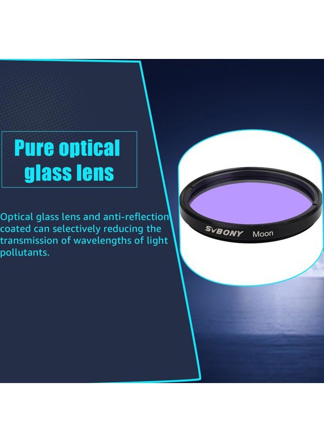 SVBONY Moon Filter Telescope Eyepiece Filter for Standard 2 inch FIilter Thread with Metal Frame Optical Glass for Observation of Moon and Planets - Image 3